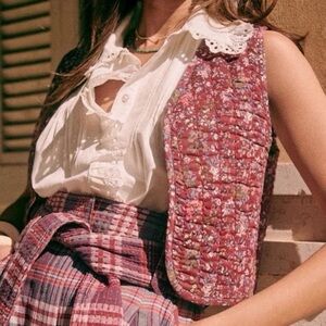 Sezane Blair Floral Vest Gilet 32/XS